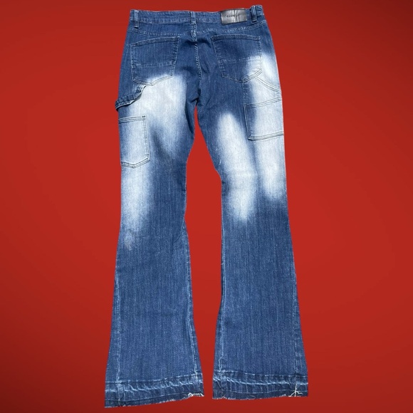 DECIBEL Jeans | Acid Wash | Distressed 
Men’s Sz 34/36 | Blue & White | Grunge - Picture 5 of 9